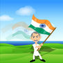 Man with Indian Flag