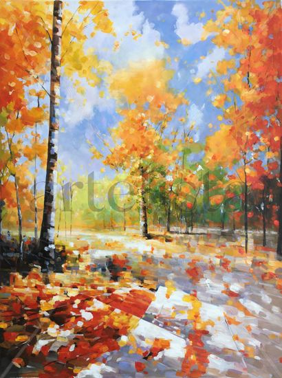 Autumn forrest 1343 Acrylic Canvas Landscaping