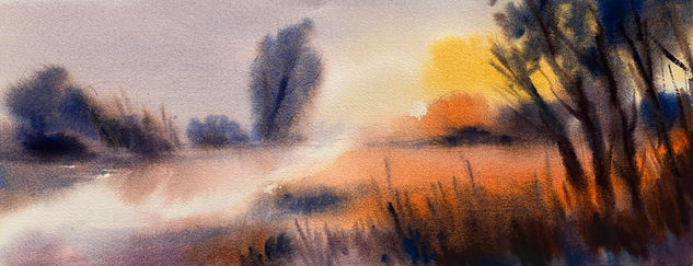 atardecer luminoso 1 Watercolour Paper Landscaping