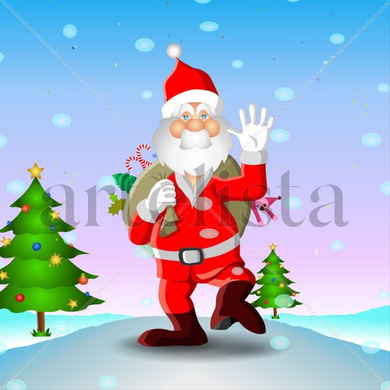 A cheerful Santa Claus 