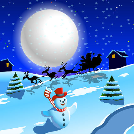 A cheerful snowman