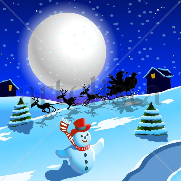 A cheerful snowman