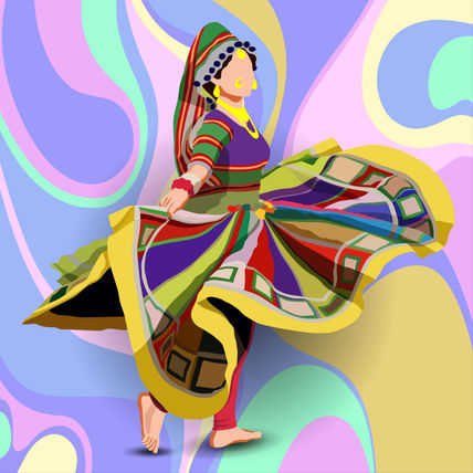 A colorful figure...
