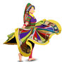 Indian woman in traditional costume dancing
