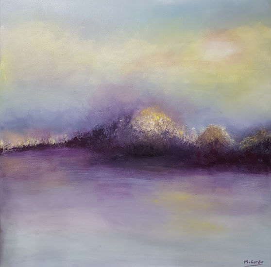 Neblina crepuscular Oil Canvas Landscaping