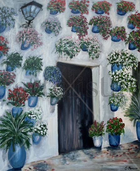 Patio de Cordoba Oil Canvas Landscaping