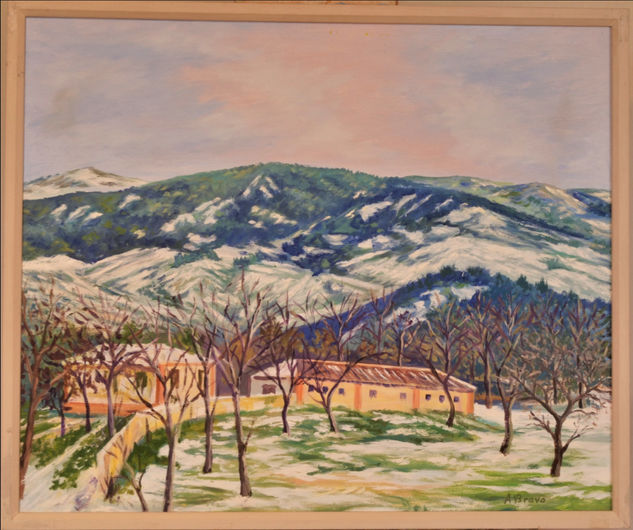 Sierra de Madrid Oil Panel Landscaping