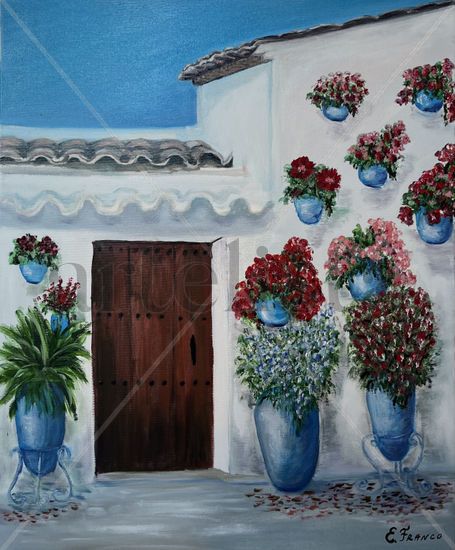 Casa de Iznajar Oil Canvas Landscaping