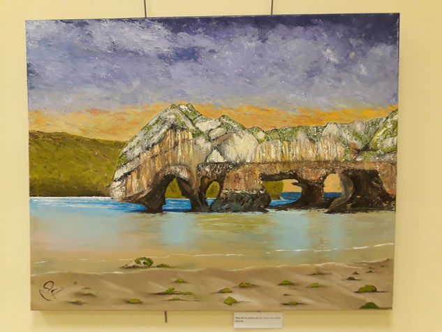 PLAYA CUEVAS DEL MAR, ASTURIAS Oil Canvas Landscaping