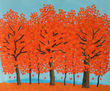 Orange trees on blue sky 2