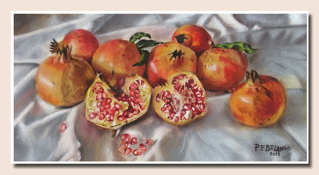 Granadas Watercolour Card Still Life Paintings