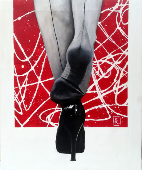 Sensual Acrylic Canvas Figure Painting