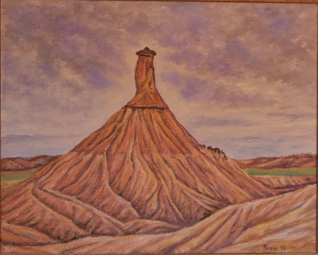 "Símbolo del desierto" (Bardenas Reales) Oil Textile Landscaping