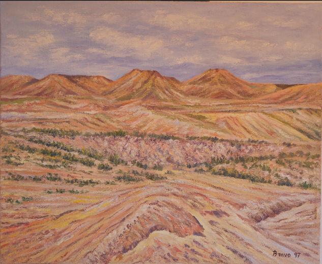 "Desierto duro" en las Bardenas Reales Oil Canvas Landscaping