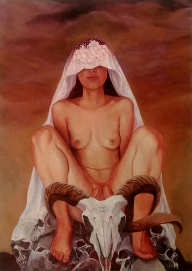 "Sobre mis miserias" Oil Canvas Nude Paintings