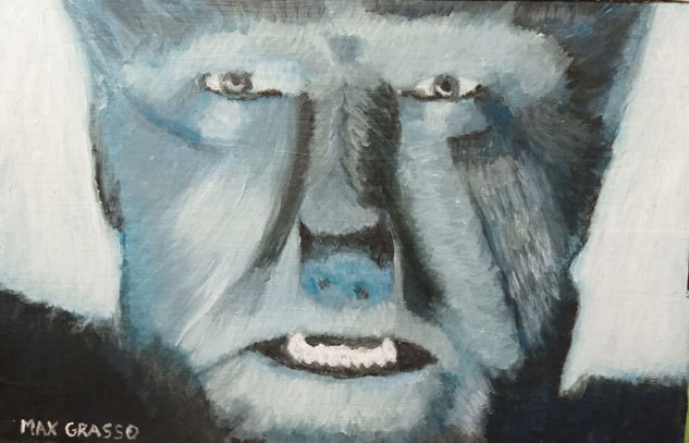 WOLF IN BLUE Acrylic Card Portrait