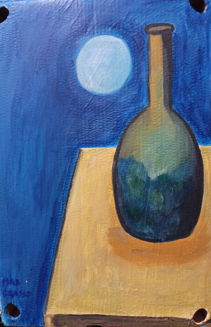 Botella con luna