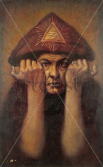 The Magician Oil Panel Portrait