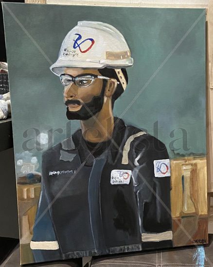 Bapco man Oil Canvas Portrait