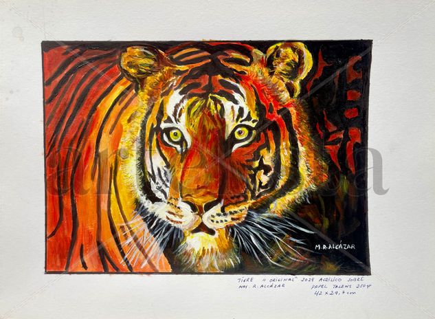 TIGRE DE BENGALA Acrylic Paper Animals