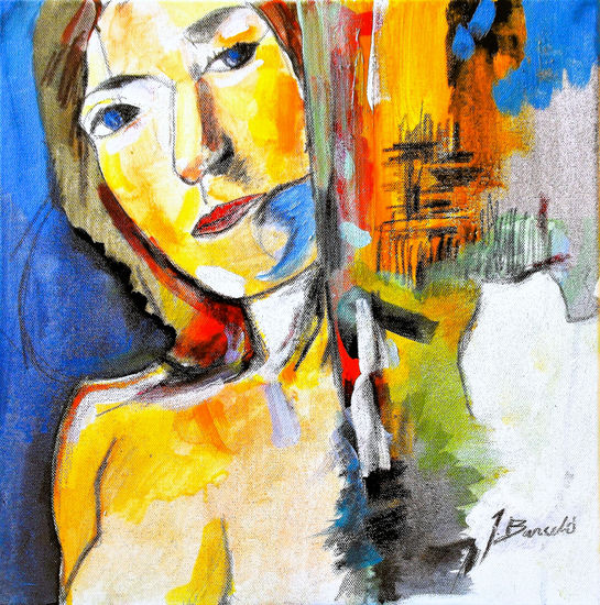 La mujer detrás la cotina de la ducha. Oil Canvas Nude Paintings