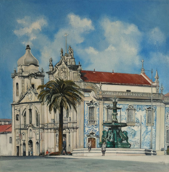 Iglesia de los Carmelitas-Oporto Oil Canvas Landscaping