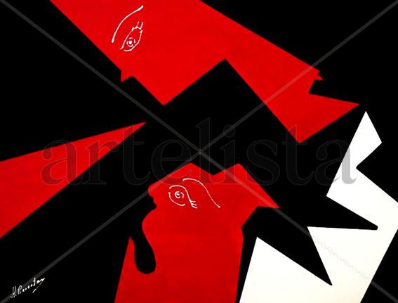 DOS HOMBRES ROJOS ENFADADOS