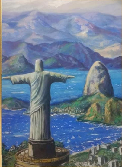 El Cristo del Corcovado Acrylic Canvas Figure Painting