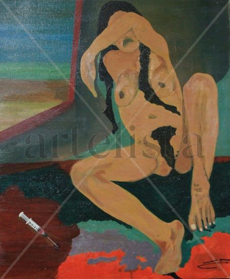 Horror Oil Canvas Nude Paintings