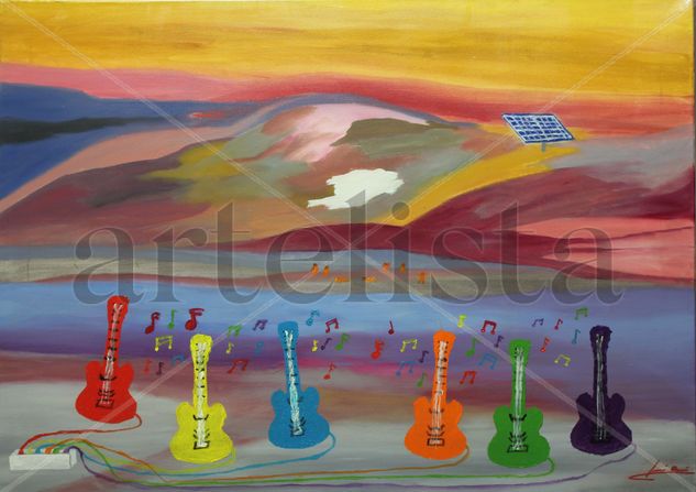 Musica sin contaminación Oil Canvas Landscaping