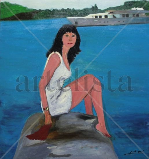 Vacaciones Inolvidables Oil Canvas Figure Painting