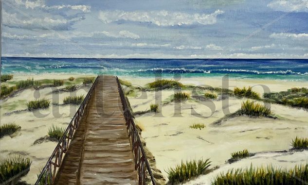 Sancti Petri Oil Canvas Marine Painting