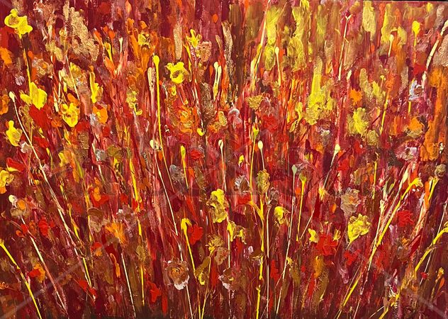 El campo con flores