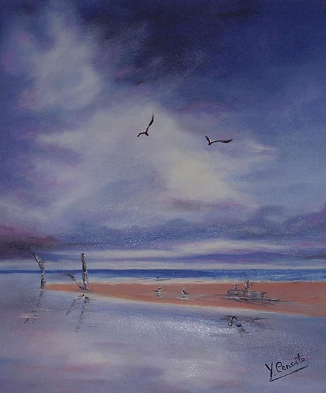 Volando Alto Oil Canvas Marine Painting