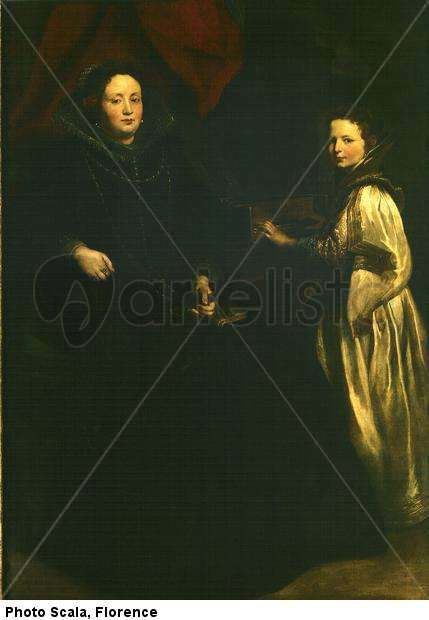 Retrato de mujer genovesa y su hija