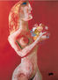 Desnudo Llevando Flores