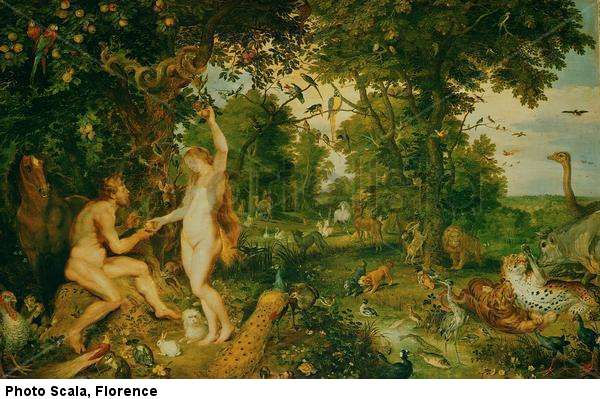 El jardín del Edén con la caída del hombre, c. 1615