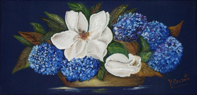 Aroma de Magnolia Oil Canvas Floral Painting