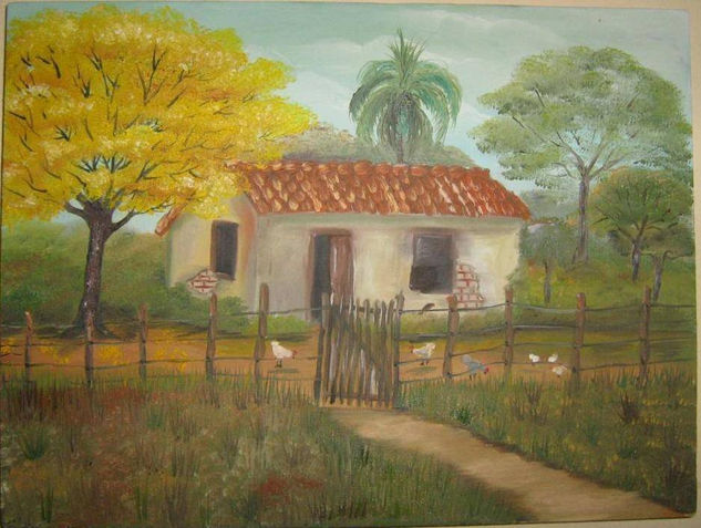 Lapacho Amarillo Óleo Lienzo Paisaje