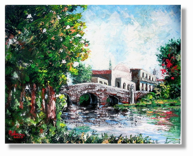 Puente Yayabo Acrylic Canvas Landscaping