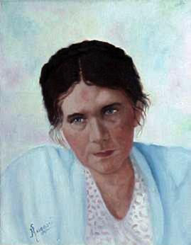 Ita Wegman Oil Textile Portrait