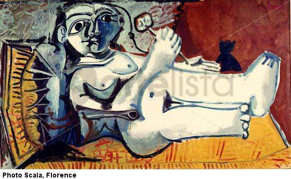 Reclining Woman with Cat, 1964