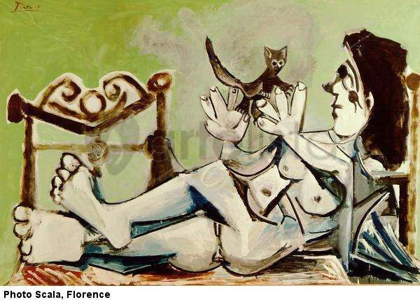 Reclining Woman with Cat, 1964