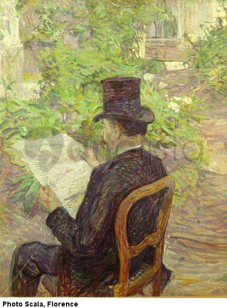 Monsieur Désiré Dihau leyendo un periódico