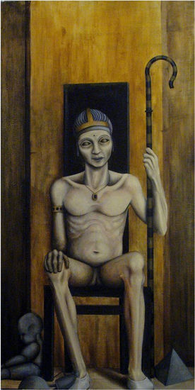 tutankhamon Oil Canvas Figure Painting