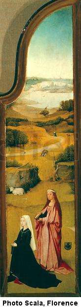 Triptych of the Epiphany: right-hand panel with the Saint Agnes and Donor