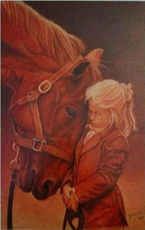 Caballo y niña