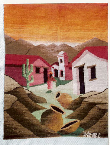 tapices en telar del norte argentino Tapestries Textile