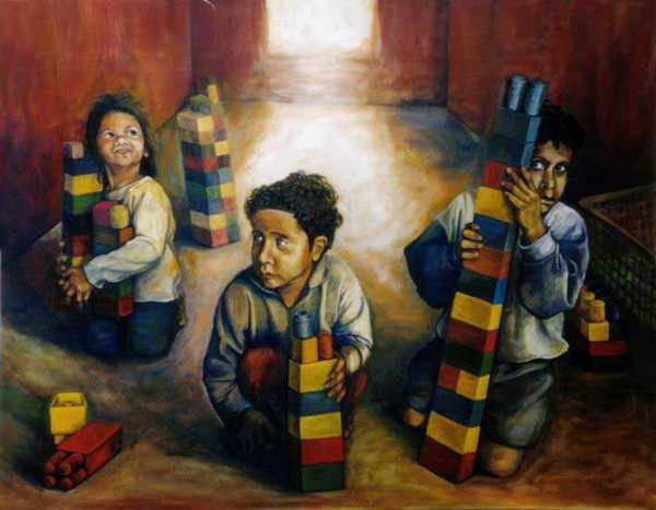 Reglas de juego Oil Canvas Figure Painting