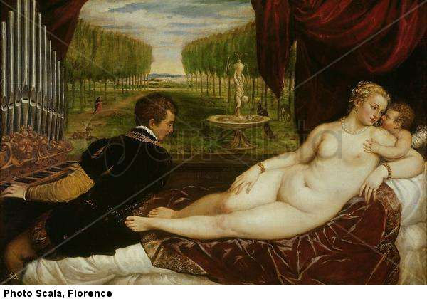 Venus with an Organist and Cupid